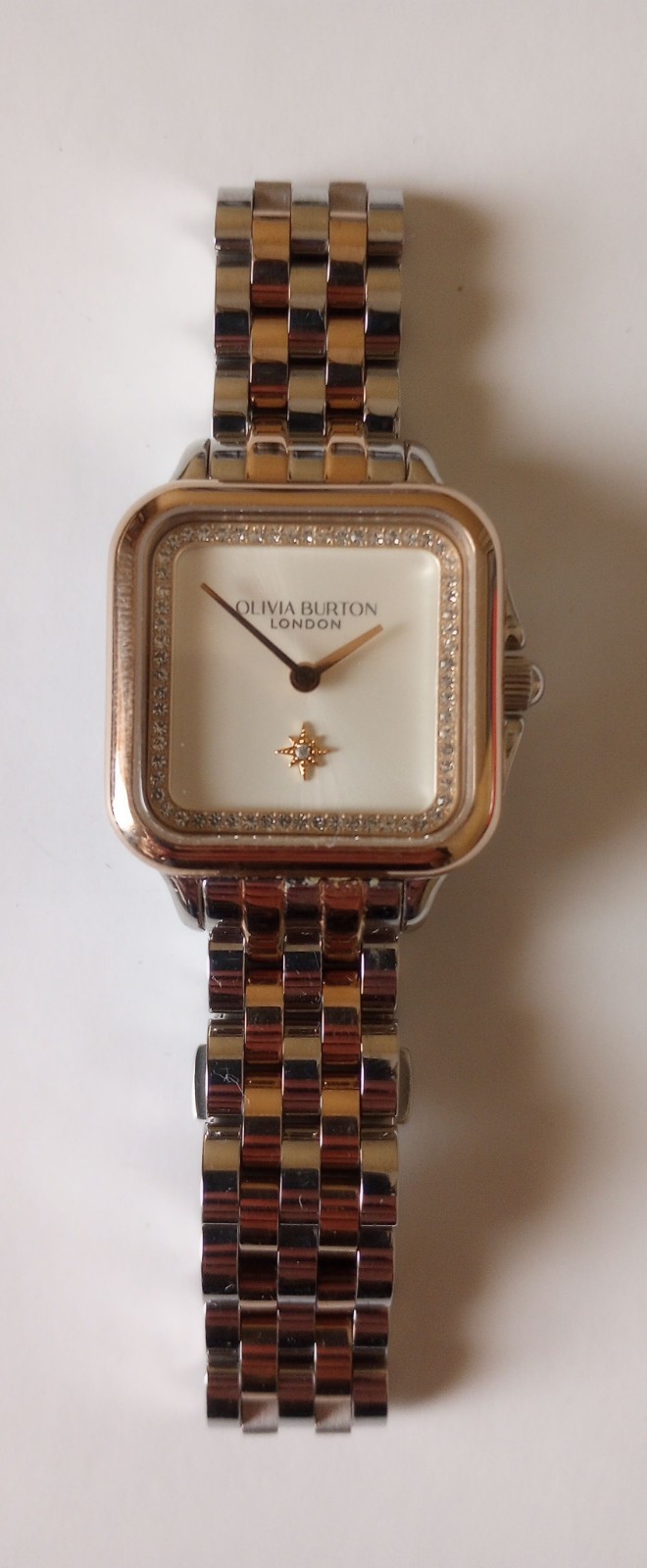Olivia Burton Grosvenor 28mm two-tone stainless steel bracelet watch