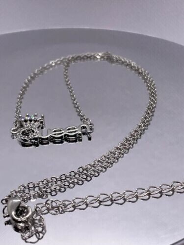 1.33 Ct Round Cut Simulated Diamond Queen Charm Pendant 14k White Gold Plated