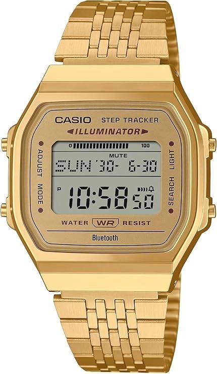Casio ABL-100WEG-9A Bluetooth Digital Watch Gold Step Tracker Vintage Style