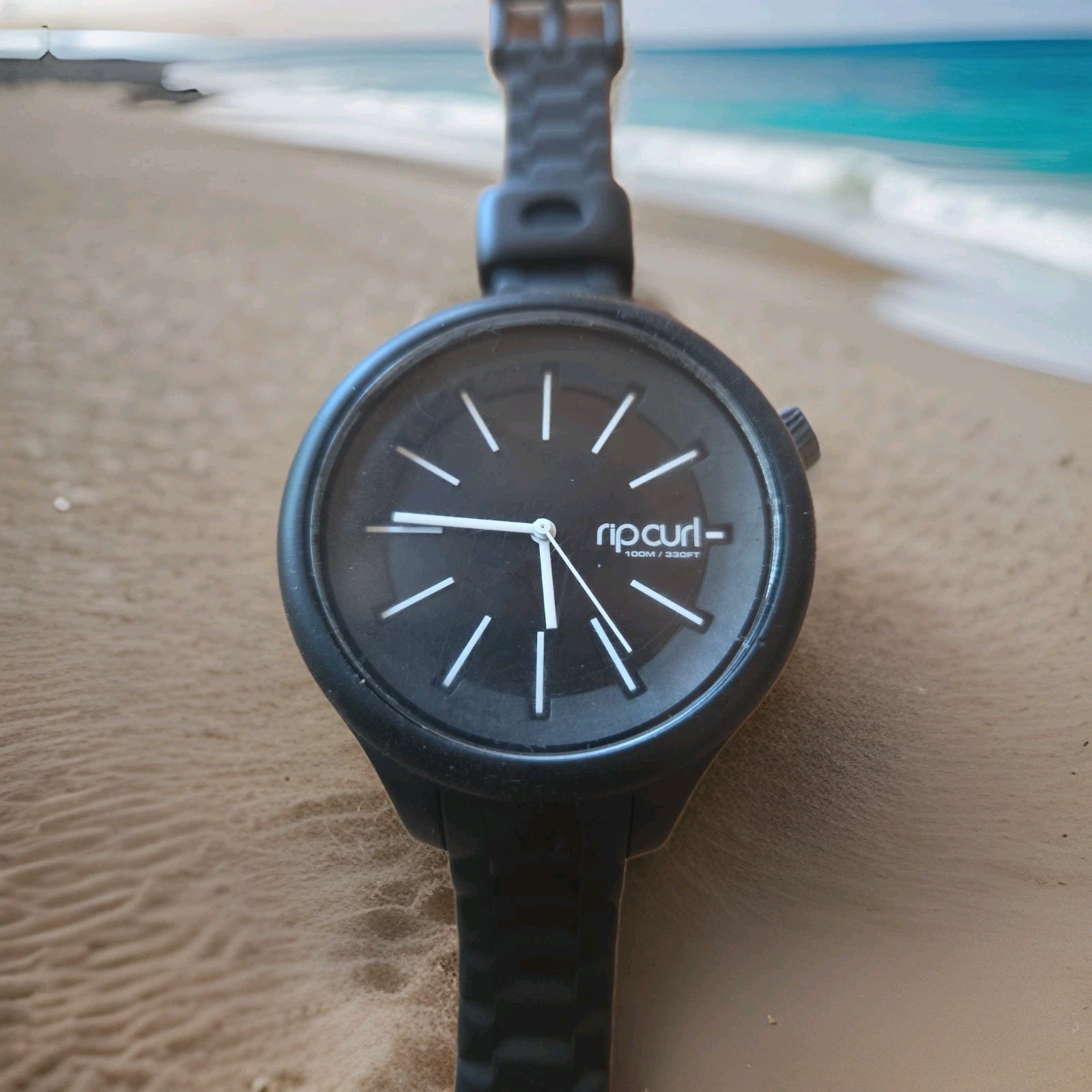 Rip Curl HORIZON SILICONE WATCH Waterproof Surf Watch A2803G Black Fresh Battery