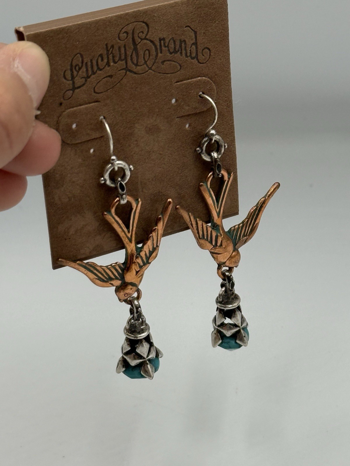 Lucky Brand Semi Precious Accent Dangle Earrings