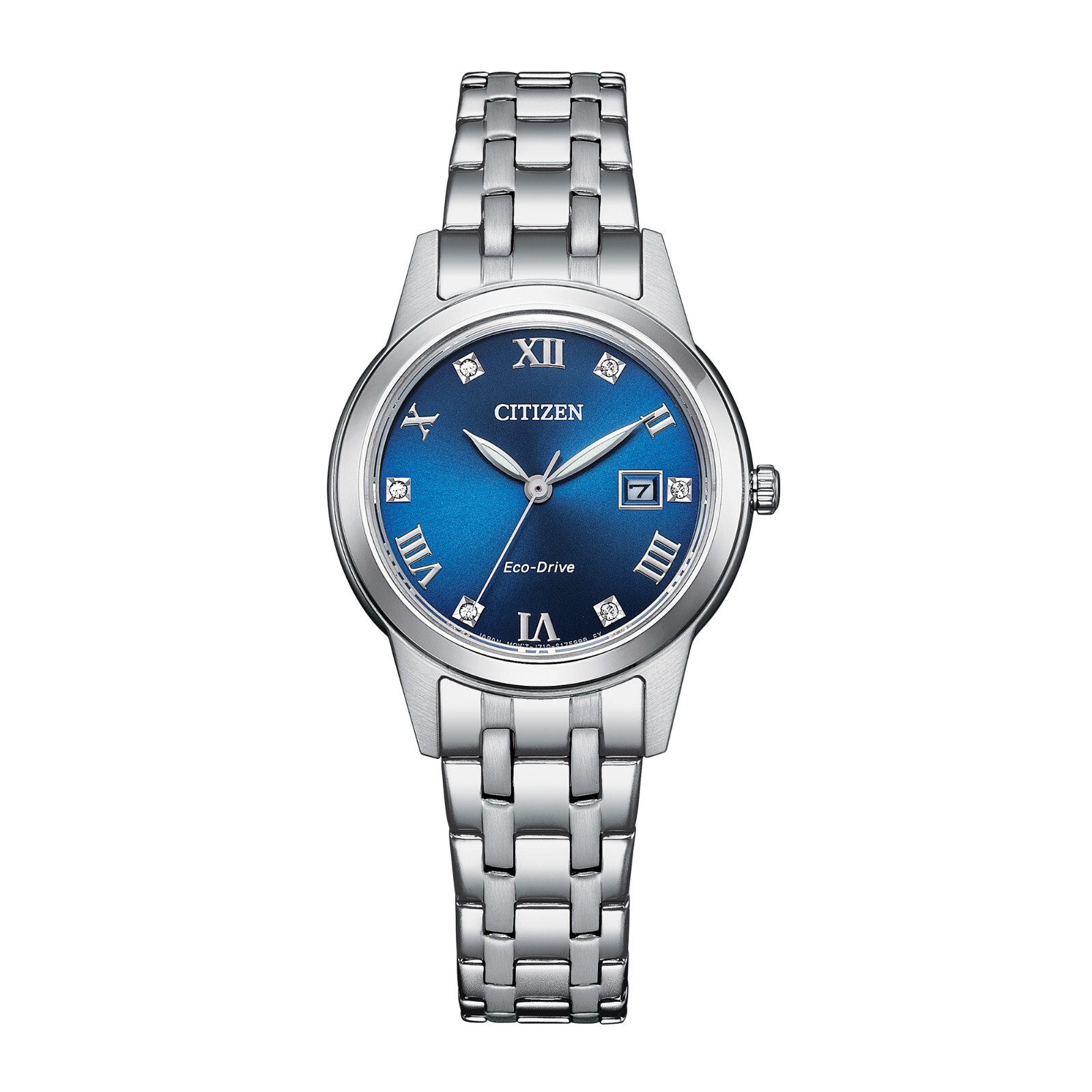 Citizen Women’s Classic Eco-Drive Ring Calendar Silver Watch 30 MM FE1240-57L