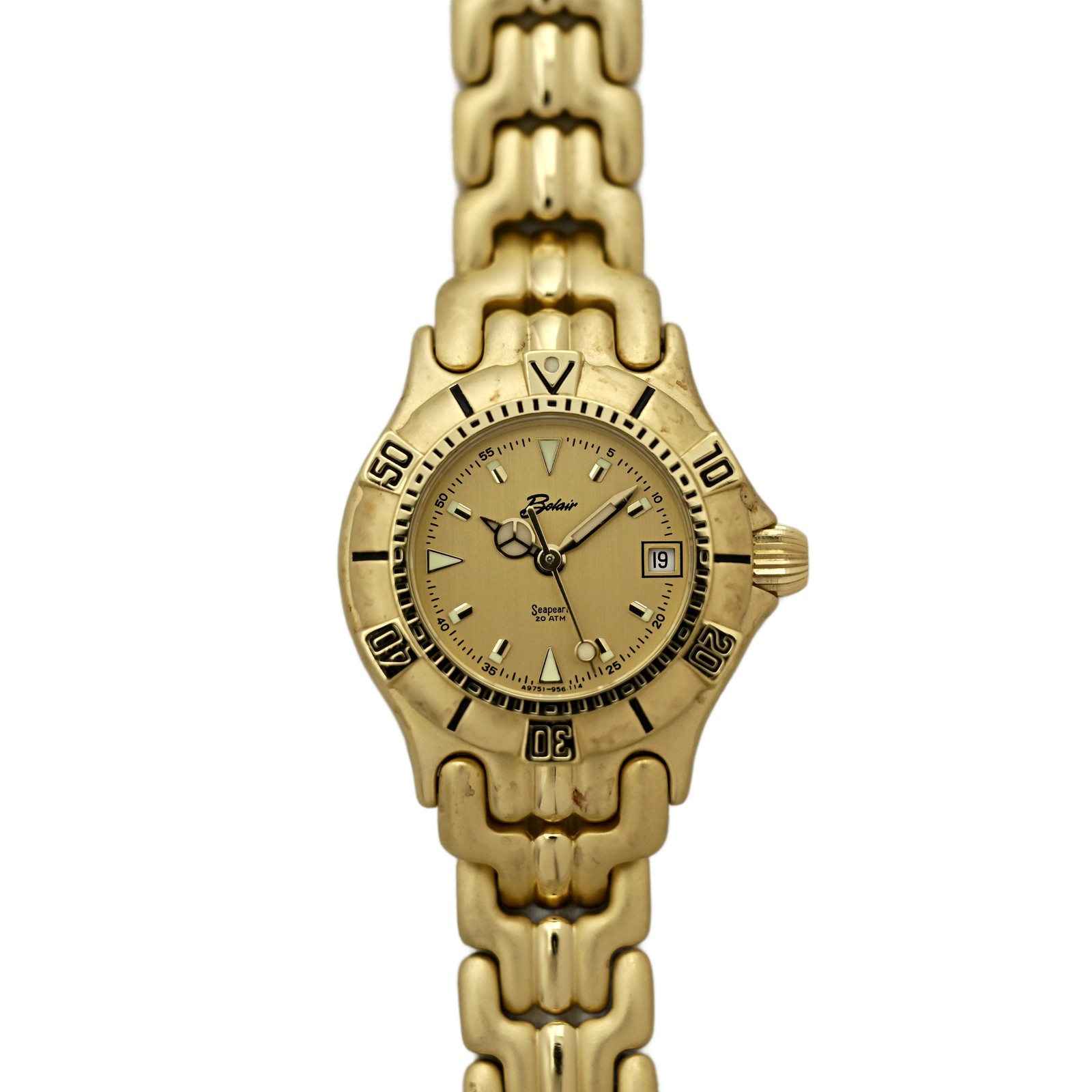 Belair Ladies Diver Watch Gold Plated 200m 20 ATM Water Resist