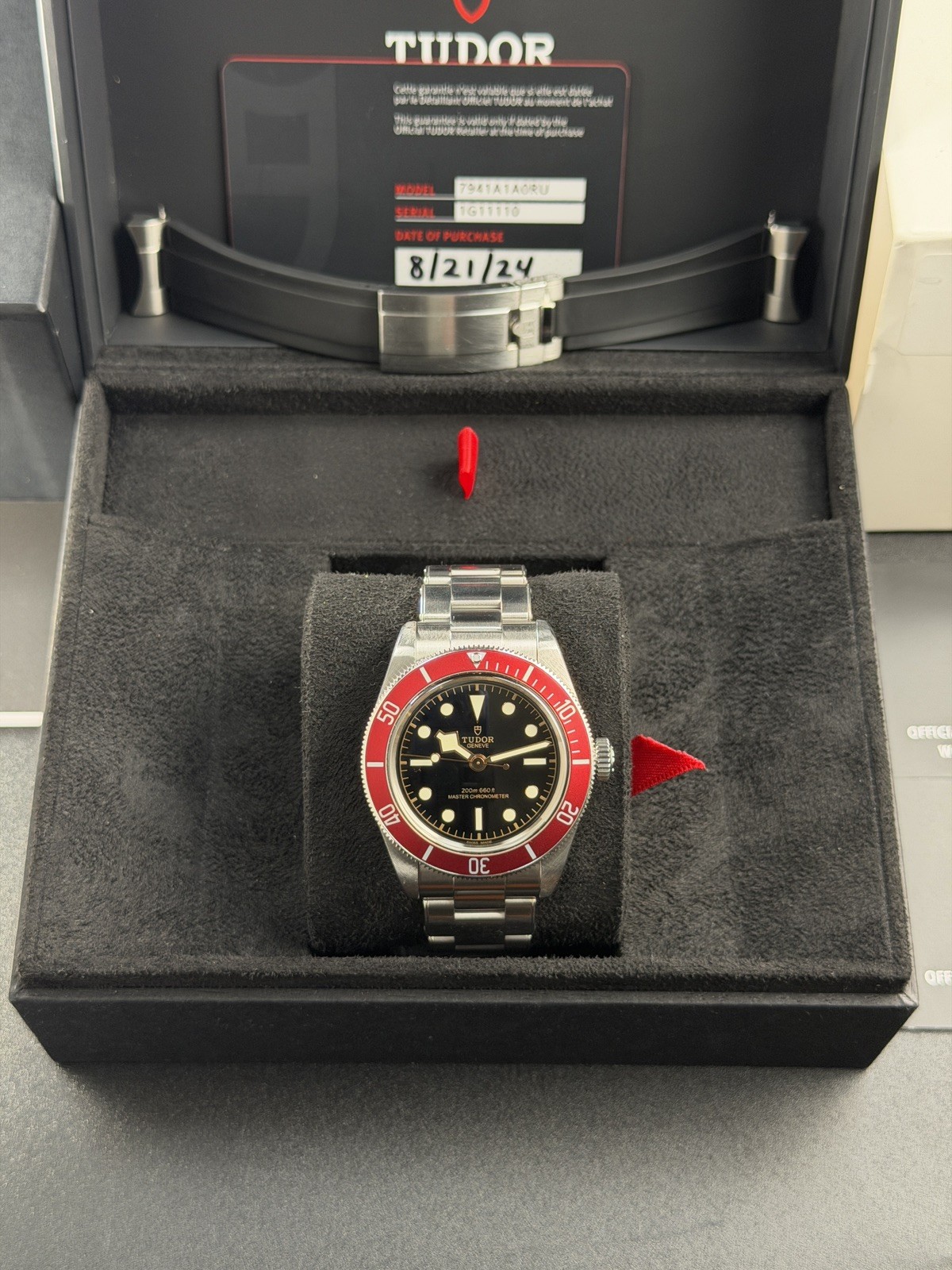 Tudor Black Bay Burgundy M7941A1A0RU METAS 41mm 2024 Full Set