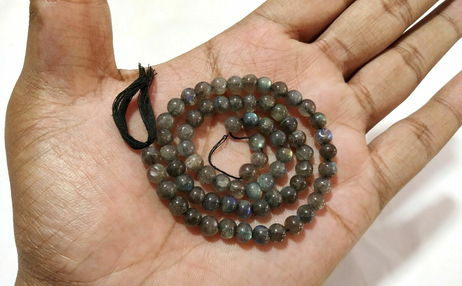 5 Strand Natural Labradorite Round Smooth 5-5.5mm Loose Gemstone Beads 12″inch
