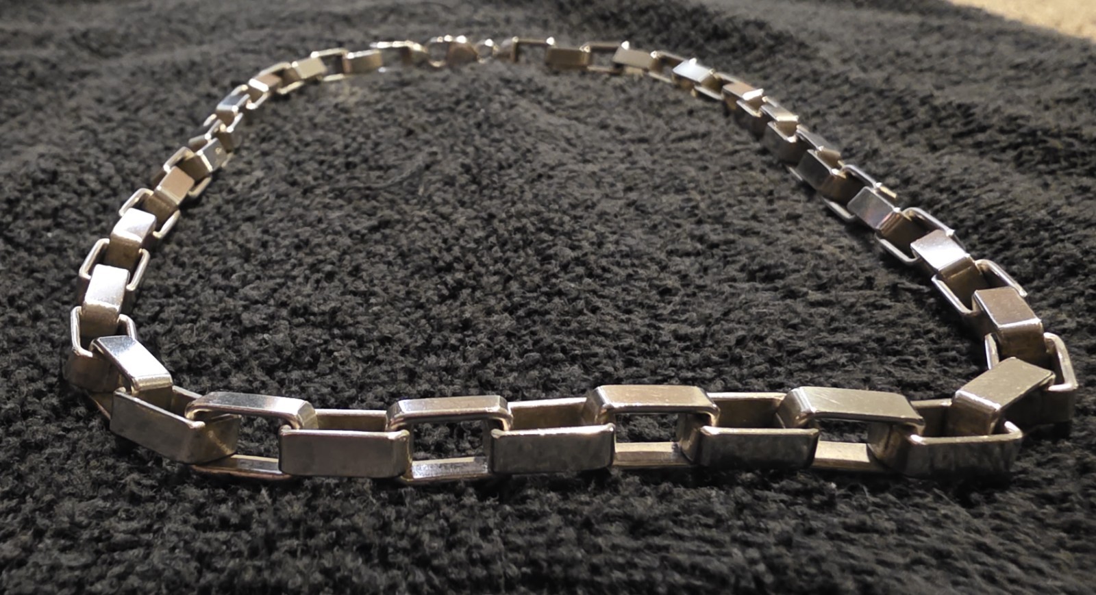 Heavy Men’s 20″ Solid .925 Sterling Silver Box Chain Italy 93.4g Chunky