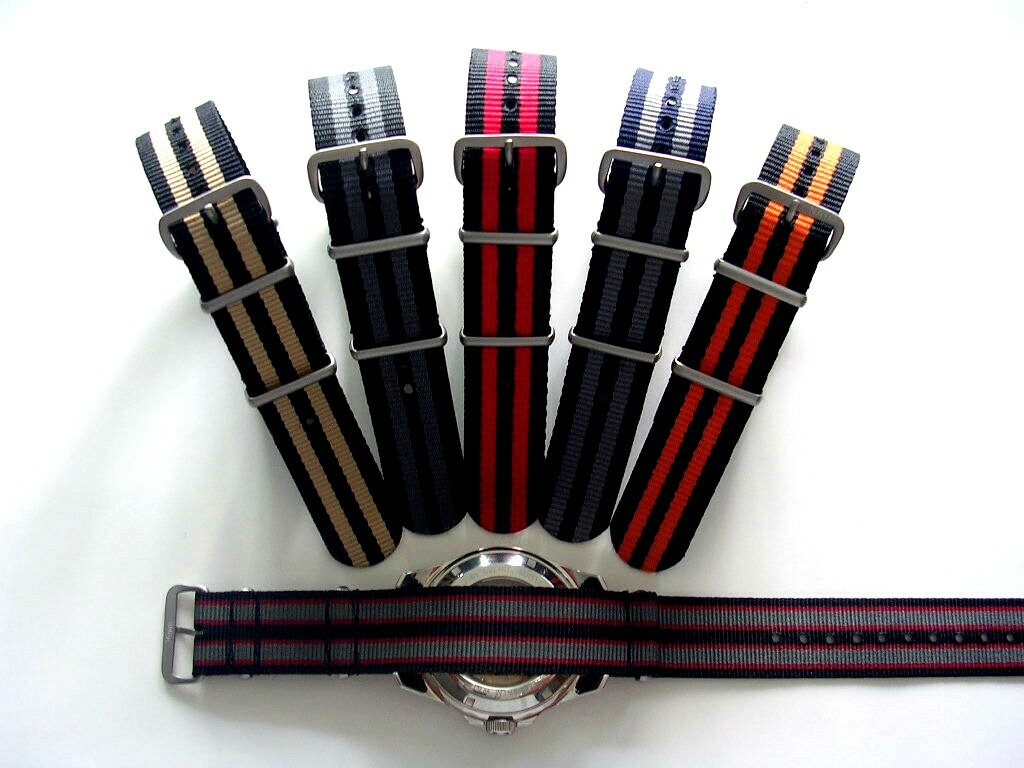22mm NATO G10 ® strap Premium nylon Smart watch band Military RAF bond IW SUISSE