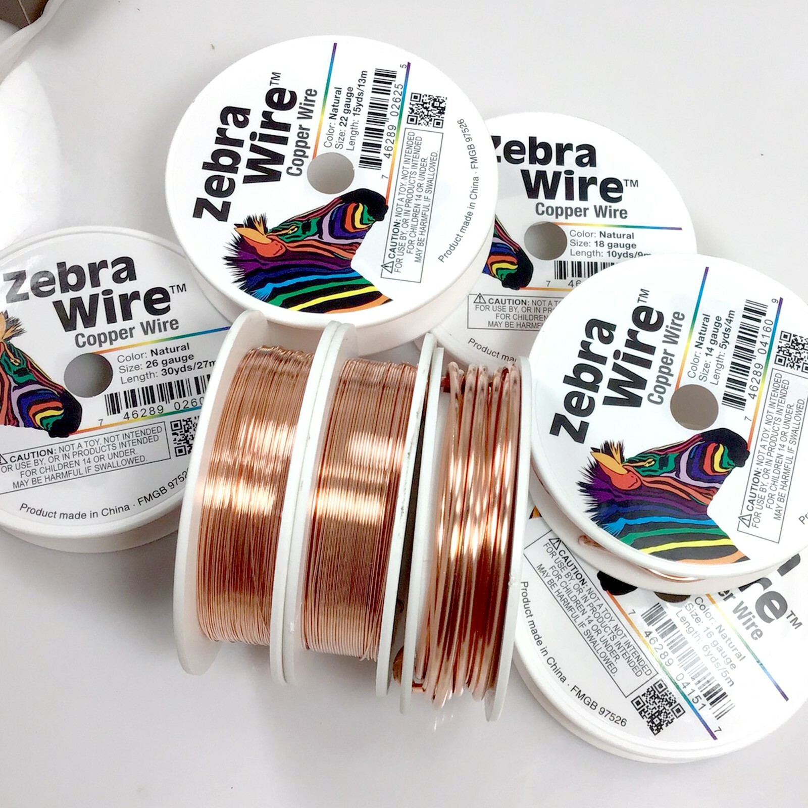 Zebra Wire Natural Copper round 12 14 16 18 20 22 24 26 28 gauge Jewelry Making