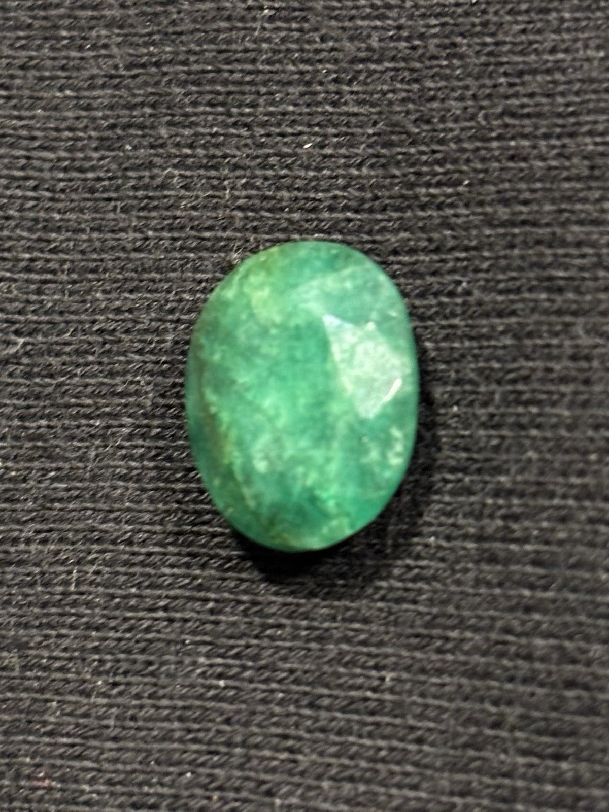 7.3ct Green Emerald / Beryl Oval Faceted Heavily Included