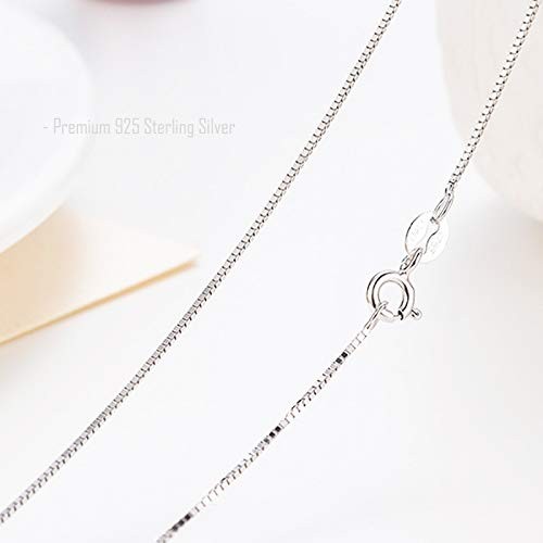 925 Sterling Silver Designer Chain 0.8MM Delicate Italian Box Chain – Super T…