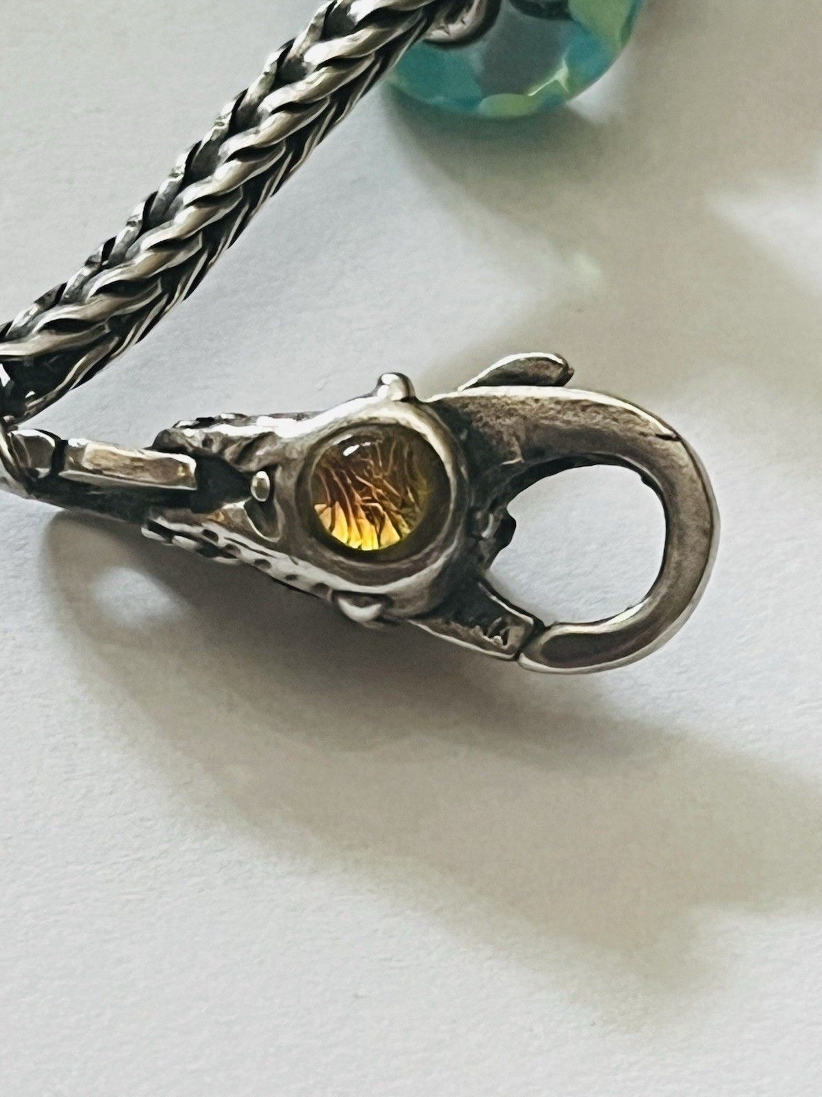 Trollbeads Authentic Ocean Themed Bracelet W/Rare Retired Mexico Lock 7.9 Inch