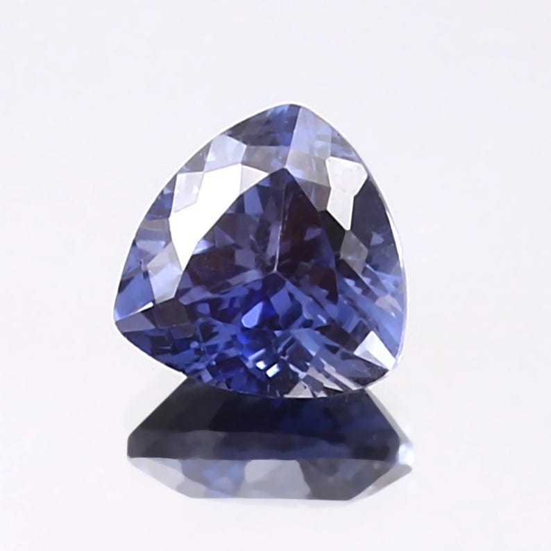 6.12 Cts Brand New! Lab Grown Kashmiri Blue Sapphire Trillion Cut VVS1 Gemstone
