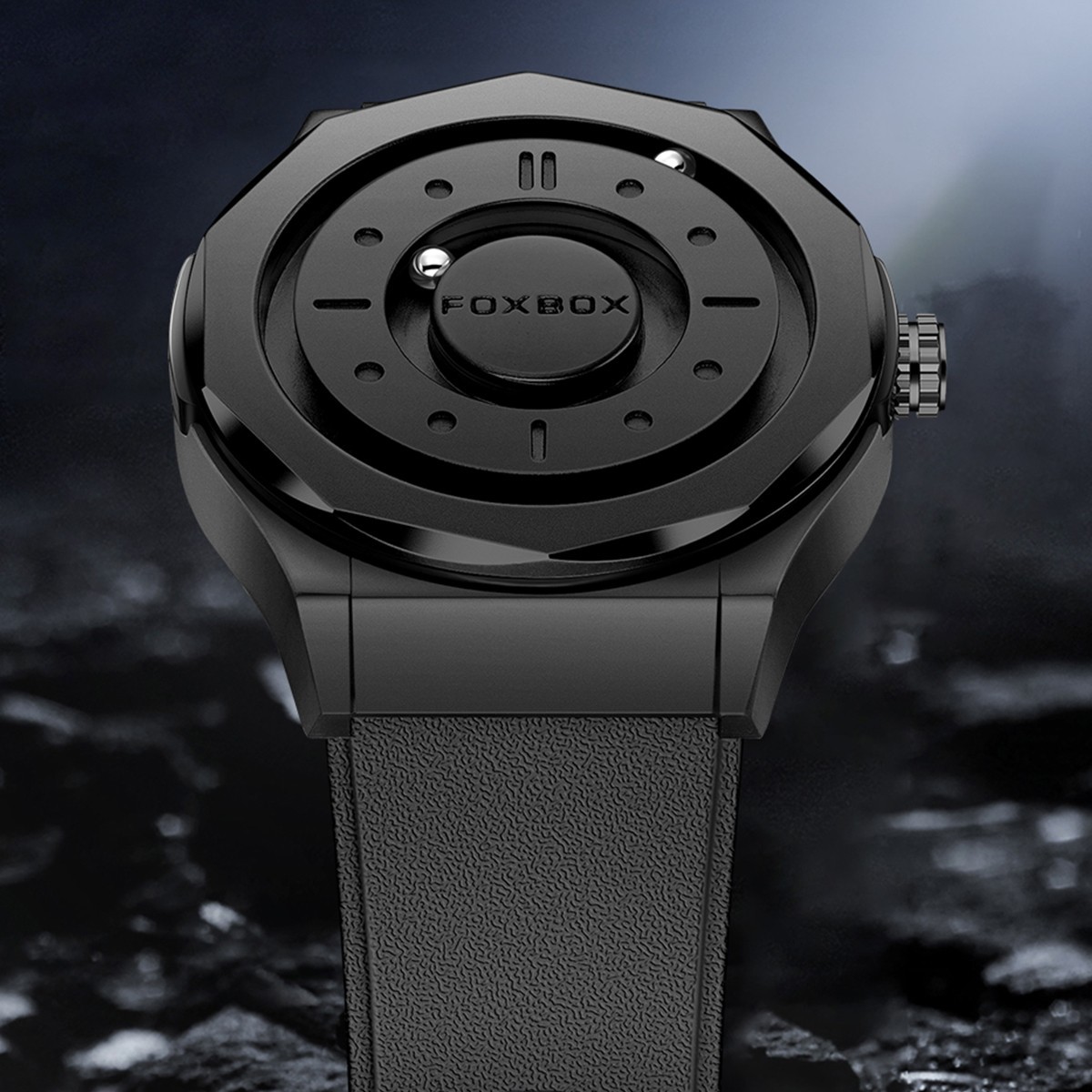 LIGE FOXBOX Men Watch Quartz Scrolling Bead Magne 3ATM Waterproof Man Wristwatch