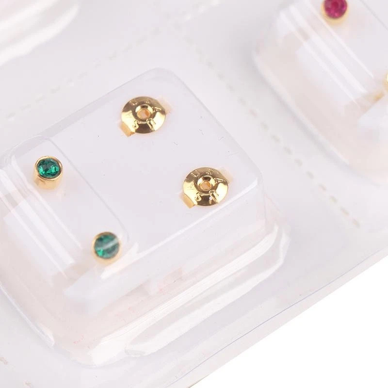 24Pcs Medical Earrings Piercing Tool Ear Stud Surgical Steel Earrings Women