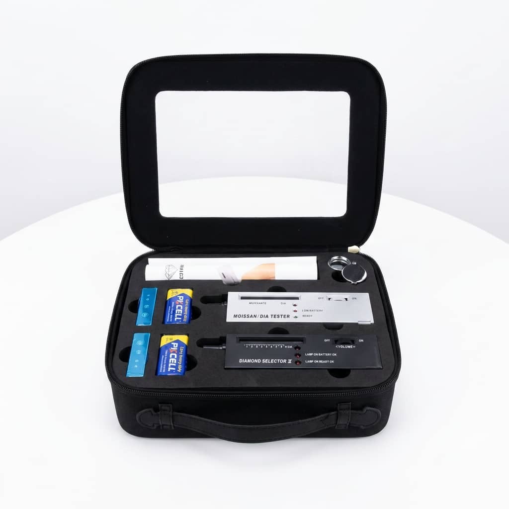 Professional Diamond Moissanite Tester Kit 30X Jeweler Loupe Gems Testing Tools