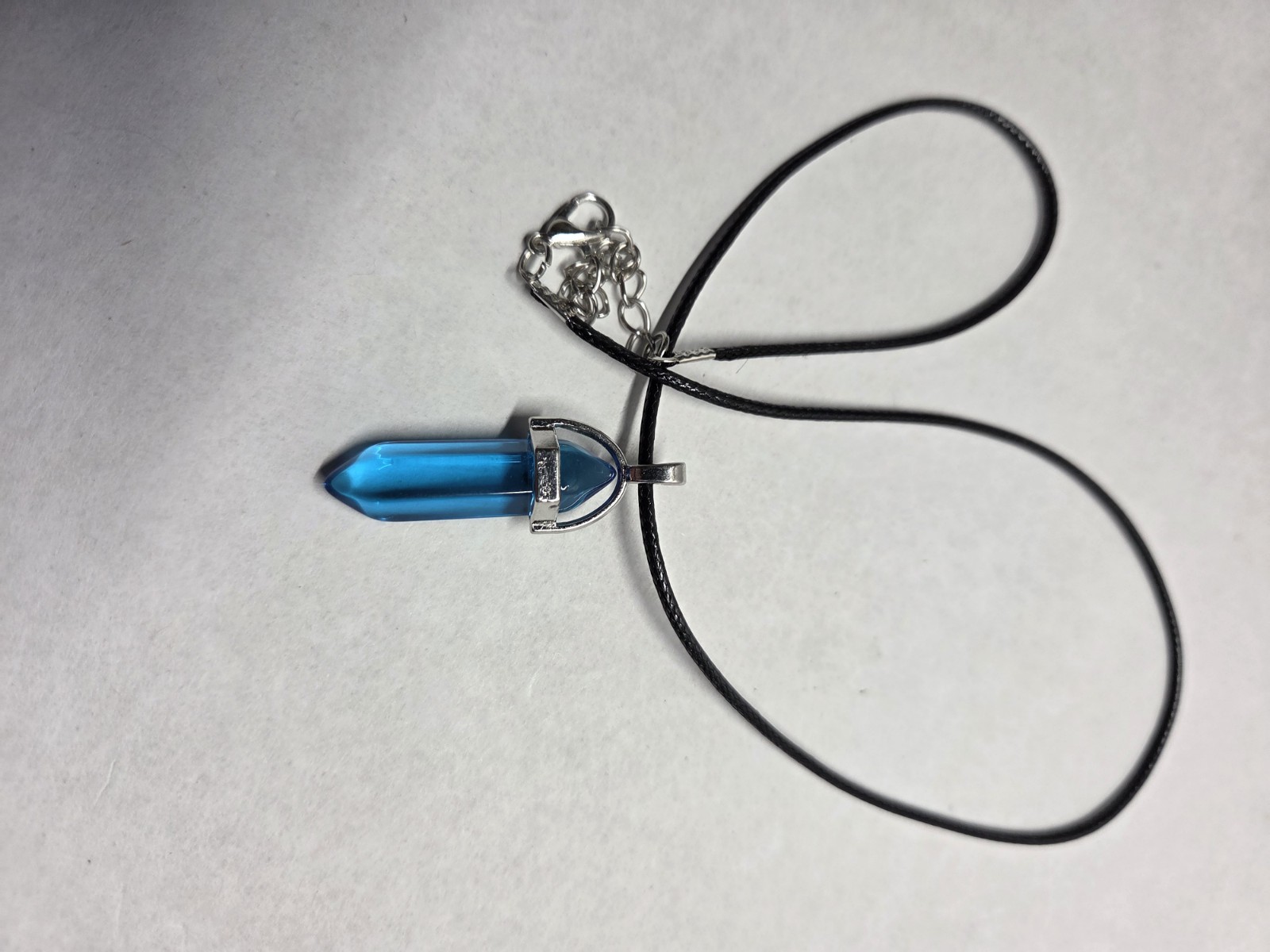 Hexagon Chakra Pendant Necklace With A 16″ Black Rope