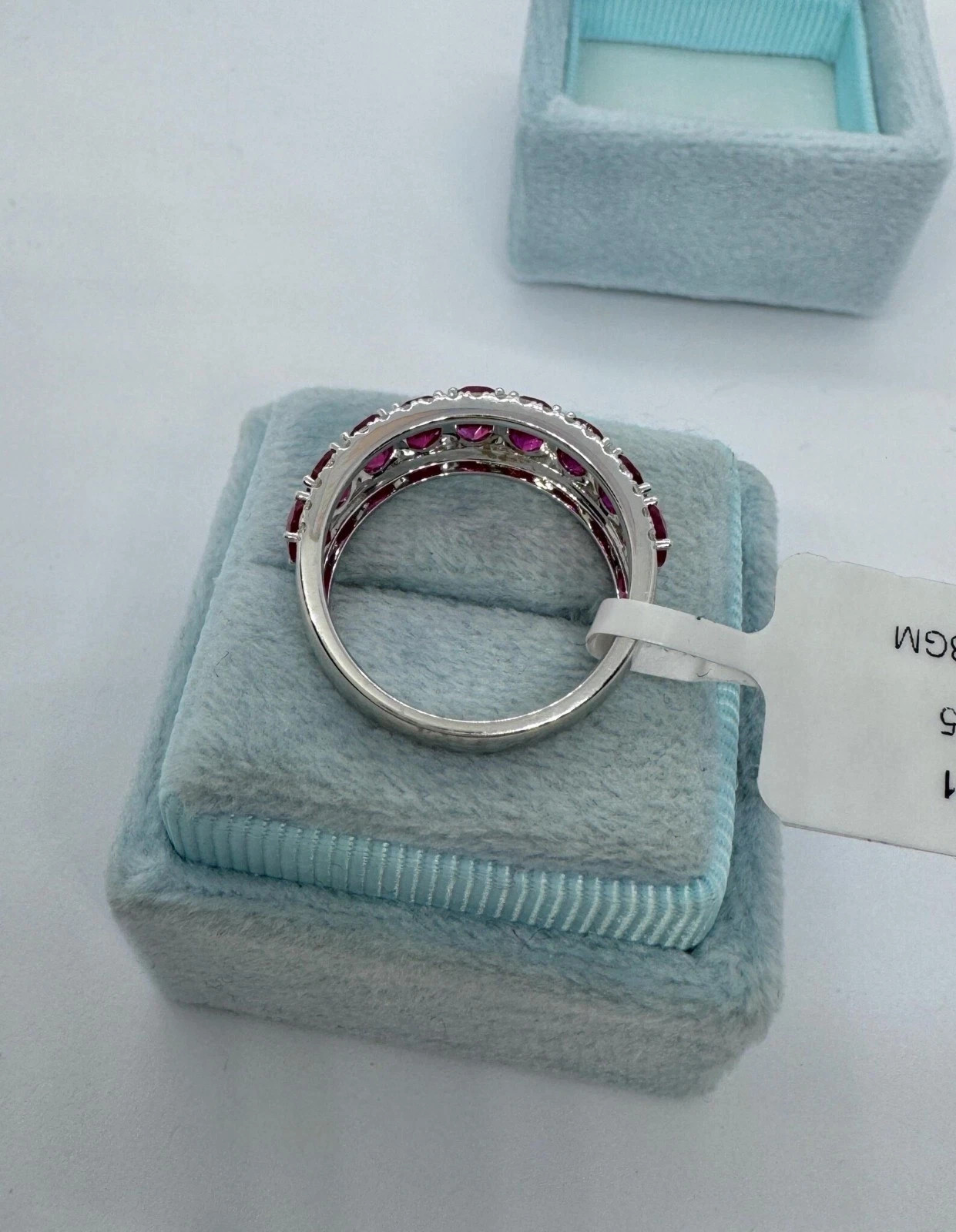 4.00 Ct Oval Cut Natural Ruby Diamond Engagement Ring 14K Solid White Gold 6