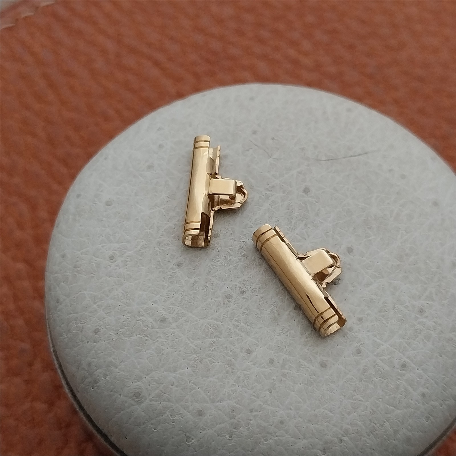 12.5mm Gold-Tone Single-Lug to Spring Bar Vintage Watch Band Adapters