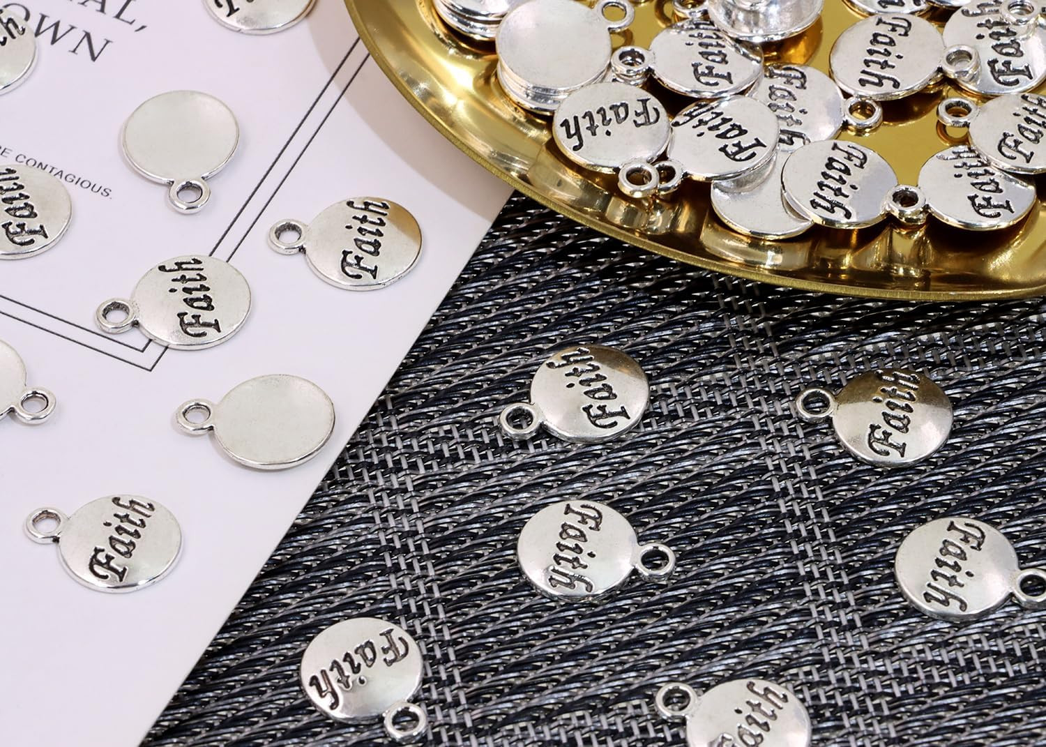 Faith Charms Inspiration Message Charms for DIY Necklace Earring Bracelet Pendan
