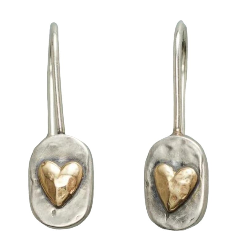 Women’s Retro Heart Ear Hook Elegant Alloy Earrings Fashion Jewelry Gift