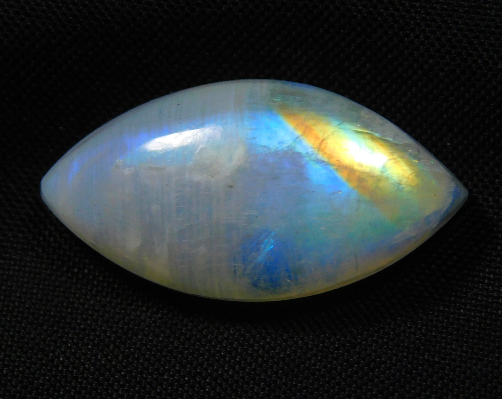 13Ct 6x12x23 mm Natural BLUE RAINBOW MOONSTONE MARQUISE Cabochon Gemstone CN=01