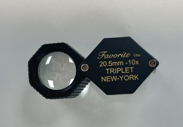 FavoriteUSA DIAMOND LOUPE HEXAGONAL TRIPLET 10X 20.5MM LENS