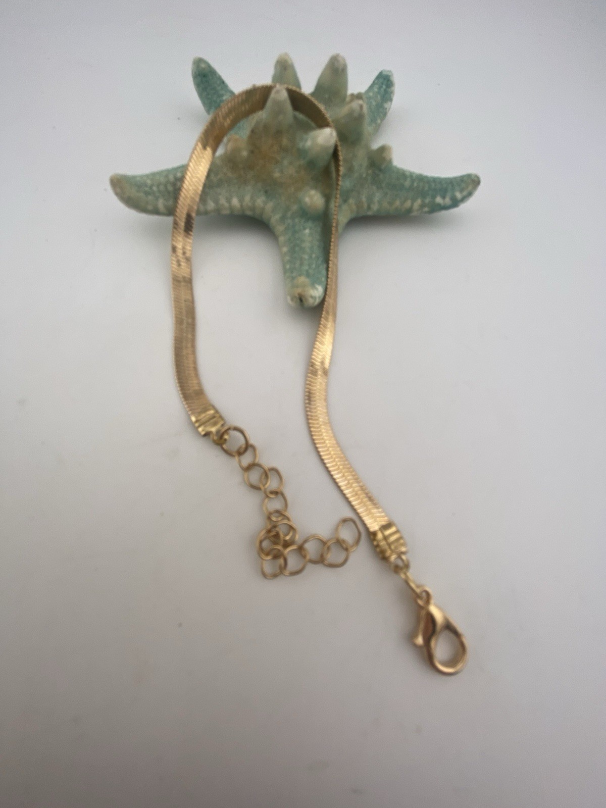 Vintage Herringbone Necklace & Bracelet Set 32″-36″, 7″-9″ Flat Snake