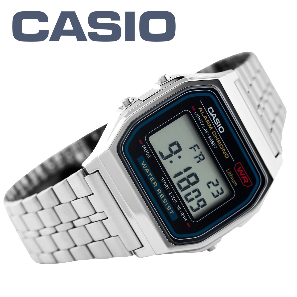 CASIO MADE IN JAPAN A159WA-N1DF Digital Watch Stainless Steel Band