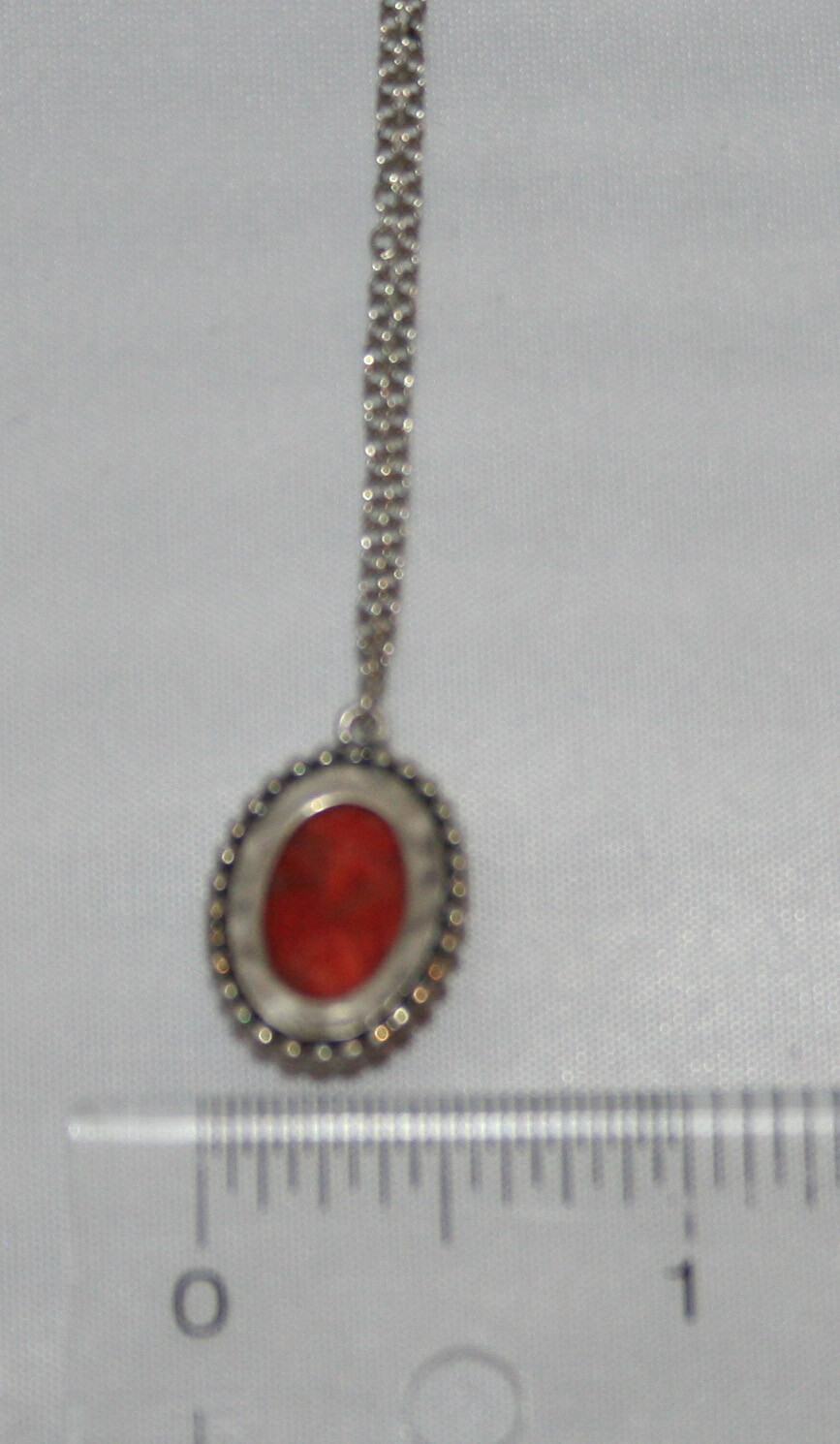 Silpada Sterling Silver Vintage Red Sponge Coral Pendant Necklace N2342