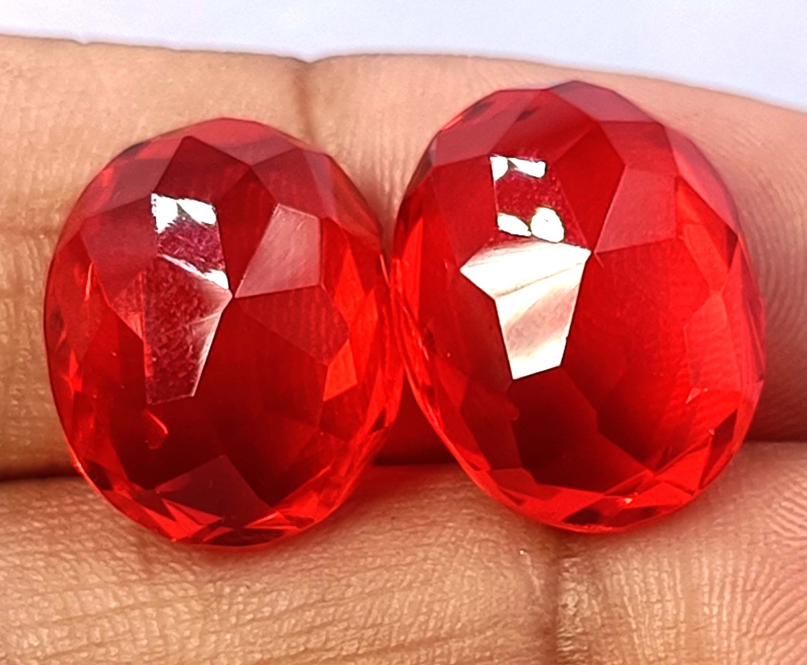 19.75 Ct Natural Mozambique Red Ruby Oval Shape Pair IGL Loose Gemstone 6JHC