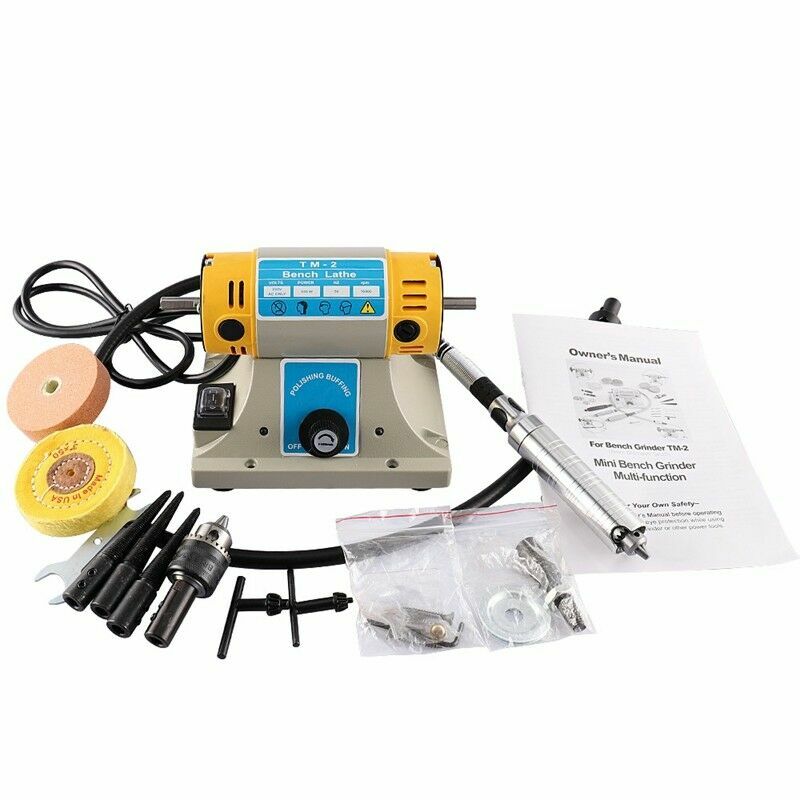 Gem Jewelry Rock Polishing Buffer Machine Bench Lathe Polisher Cutter Table Saw