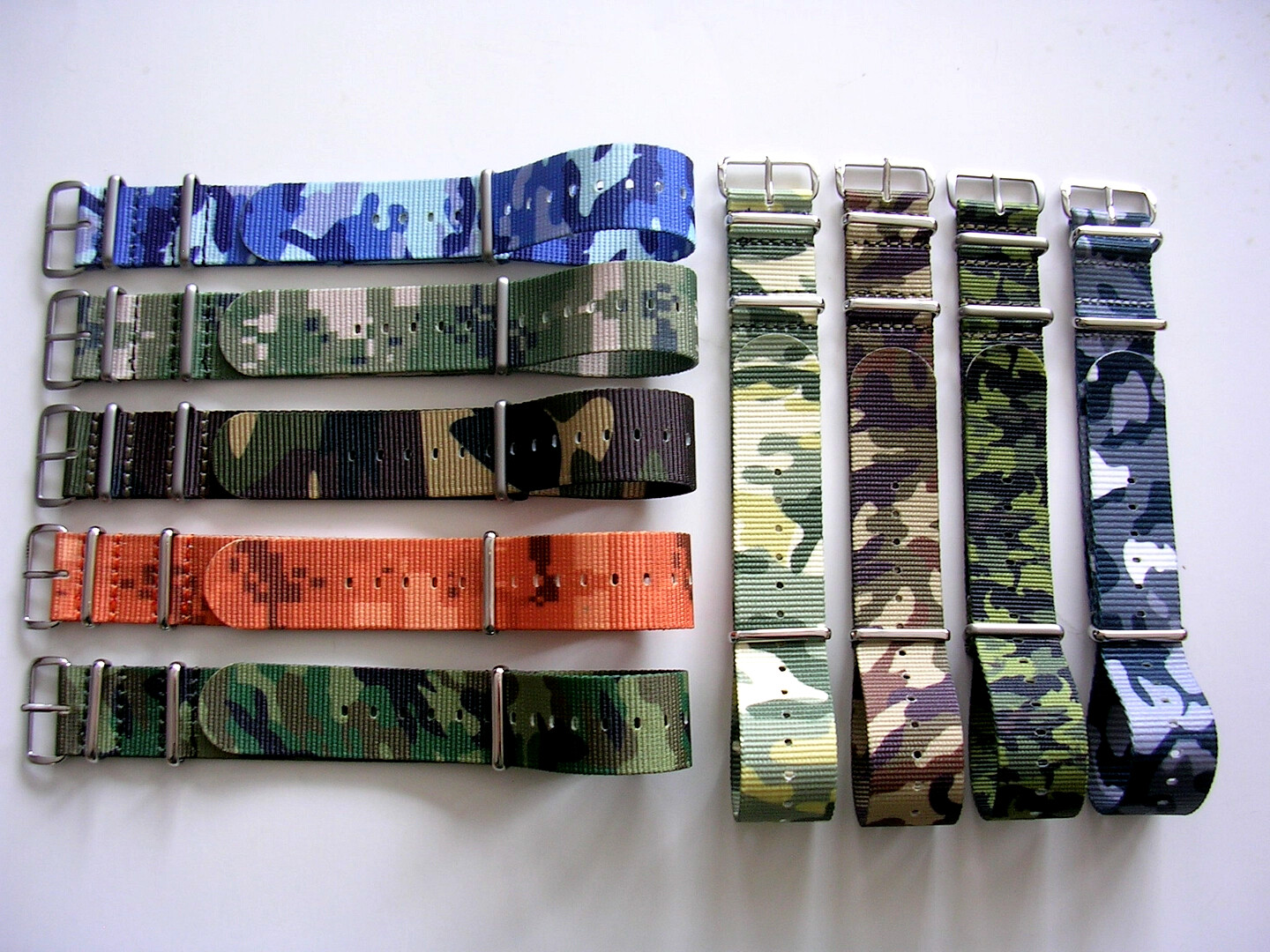 NATO ® CAMO Ballistic nylon G10 watchband Military strap RAF stitched IW SUISSE