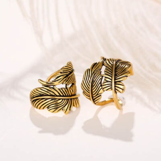 Double feather ear cuffs •Feather earrings Sold as A PAIR!