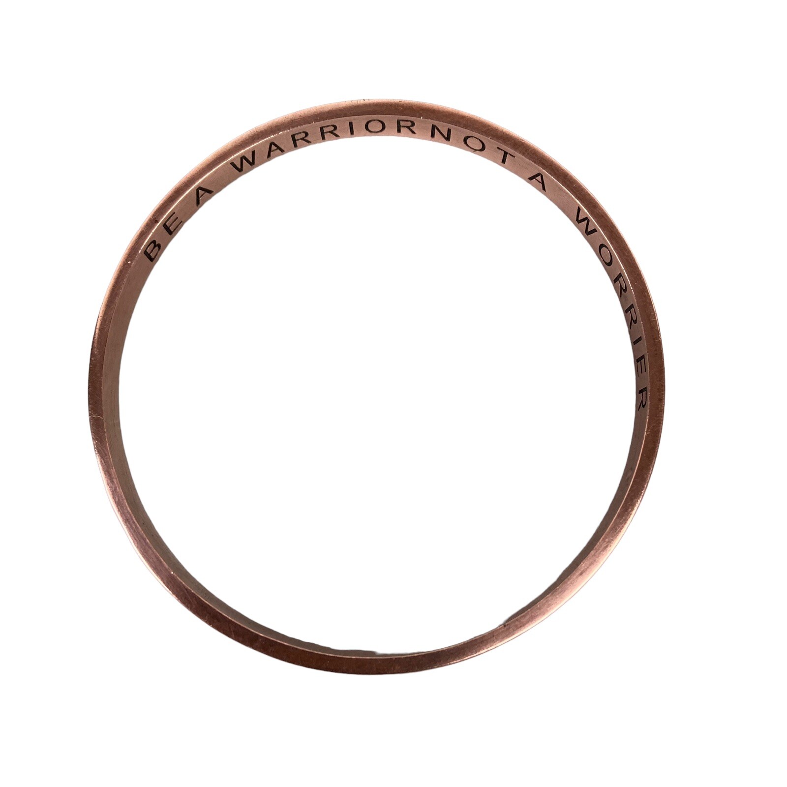 Copper Arthritis Relief Bracelet. “BE A WARRIOR NOT A WORRIOR” 2.5″ Diam 7.5″