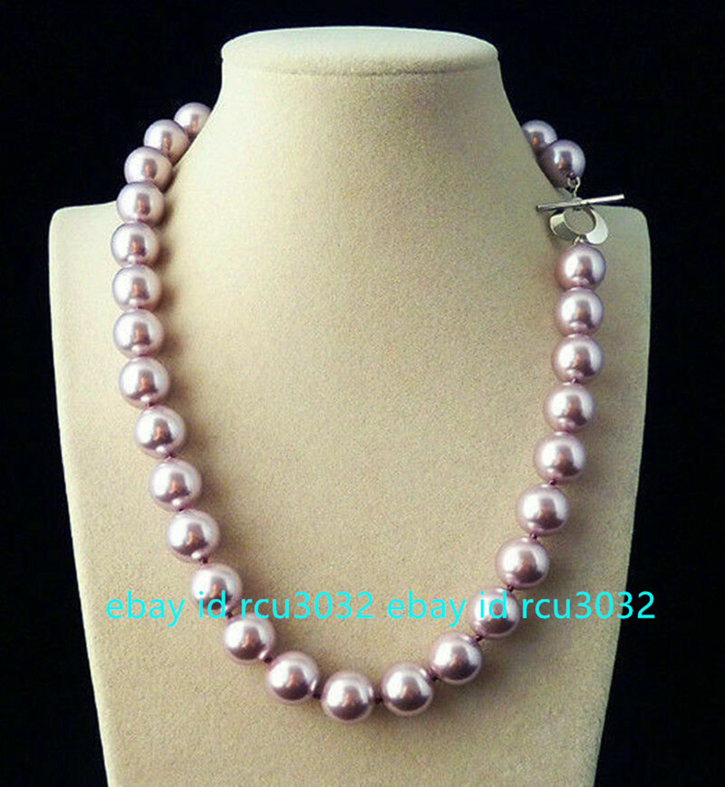 8/10/12mm Natural Purple South Sea Shell Pearl Round Beads Necklace 16-36″ AAA