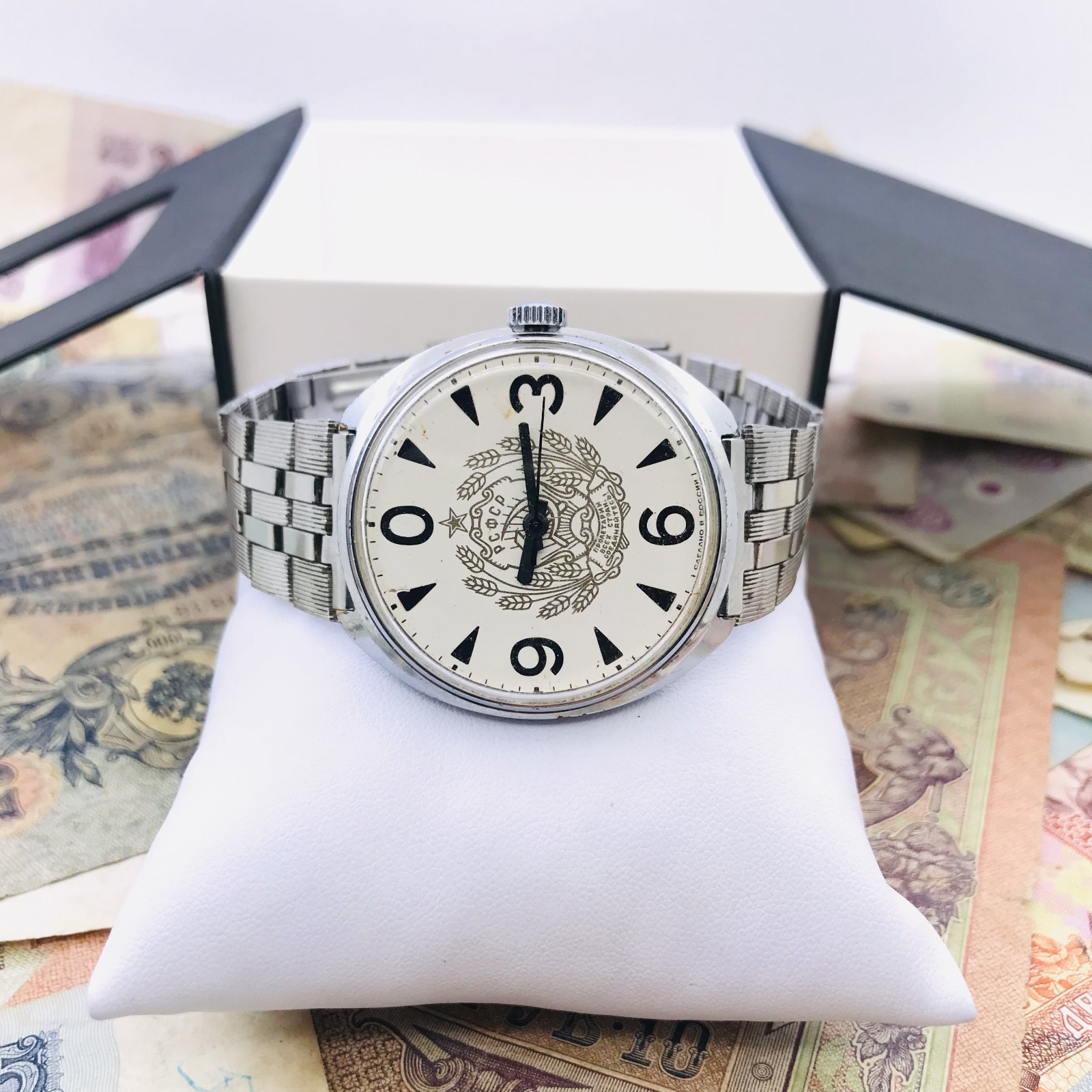 0️⃣ Rare Raketa Big Zero USSR Coat of Arms Soviet Watch 2609 USSR Service 🛠