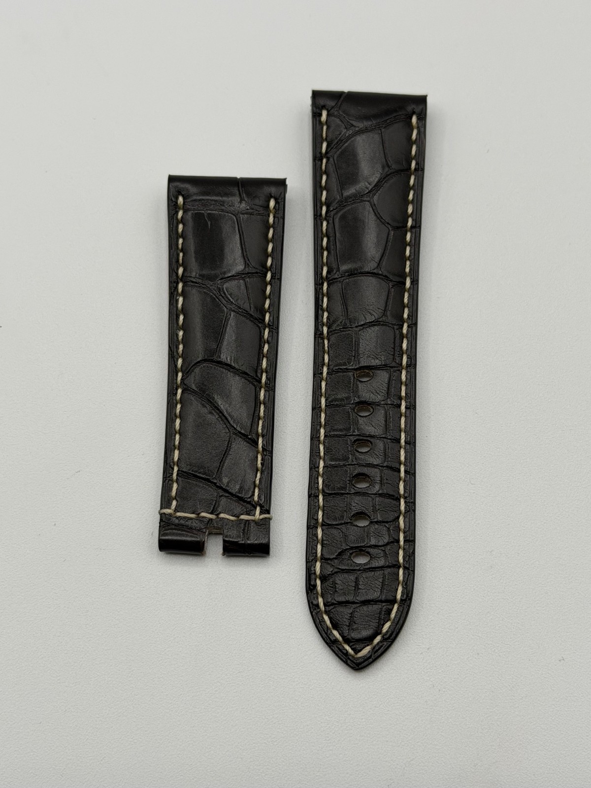Breguet Type XX Alligator Strap Watch Strap Dark Brown 23/20mm