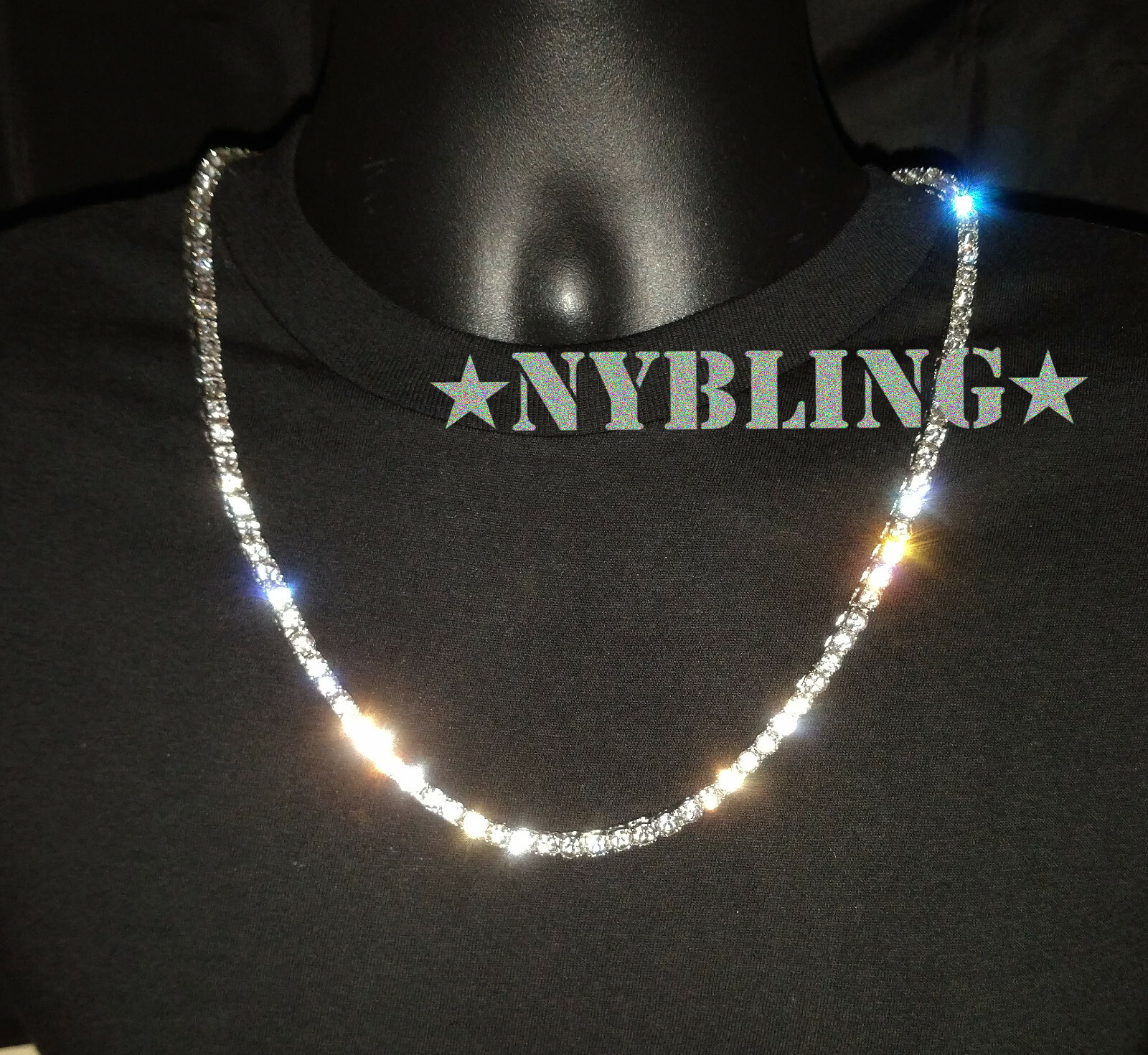 5MM Tennis Chain Choker Necklace 1 Row Gold Plated ICED Hip Hop CZ Jewelry