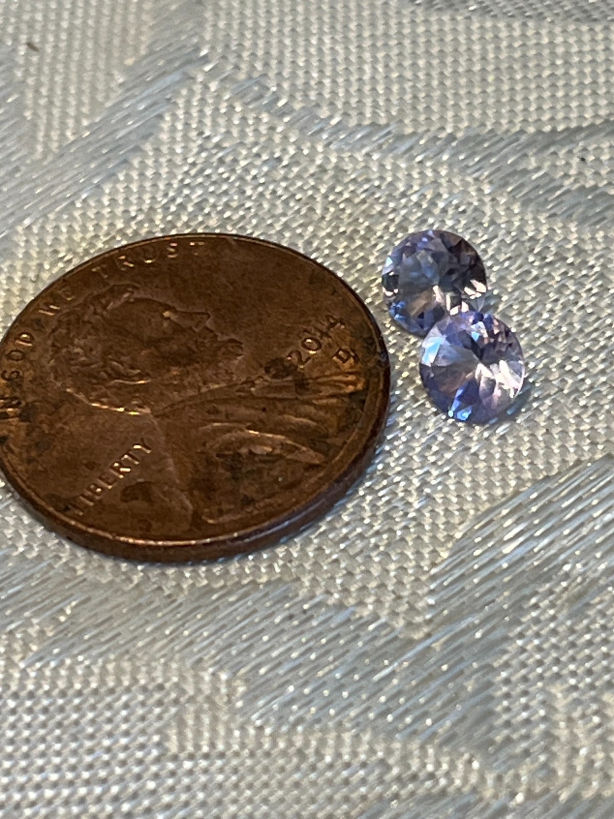 Two Natural 5mm round Amethyst-Not heat treated or enhanced