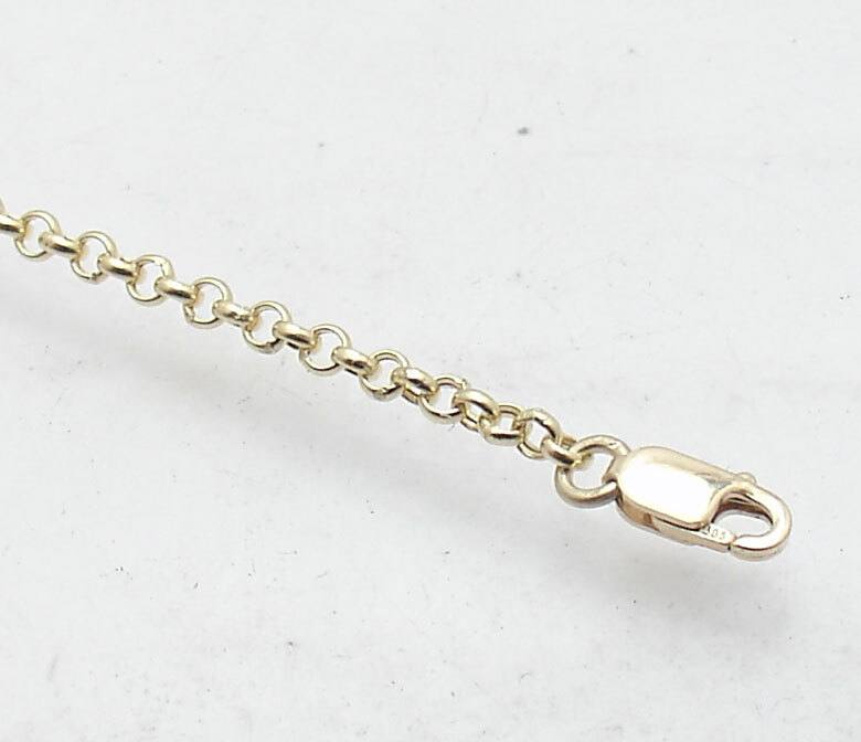 Lobster Lock Cable Rolo Chain Necklace Extender Real Solid 14K Yellow Gold