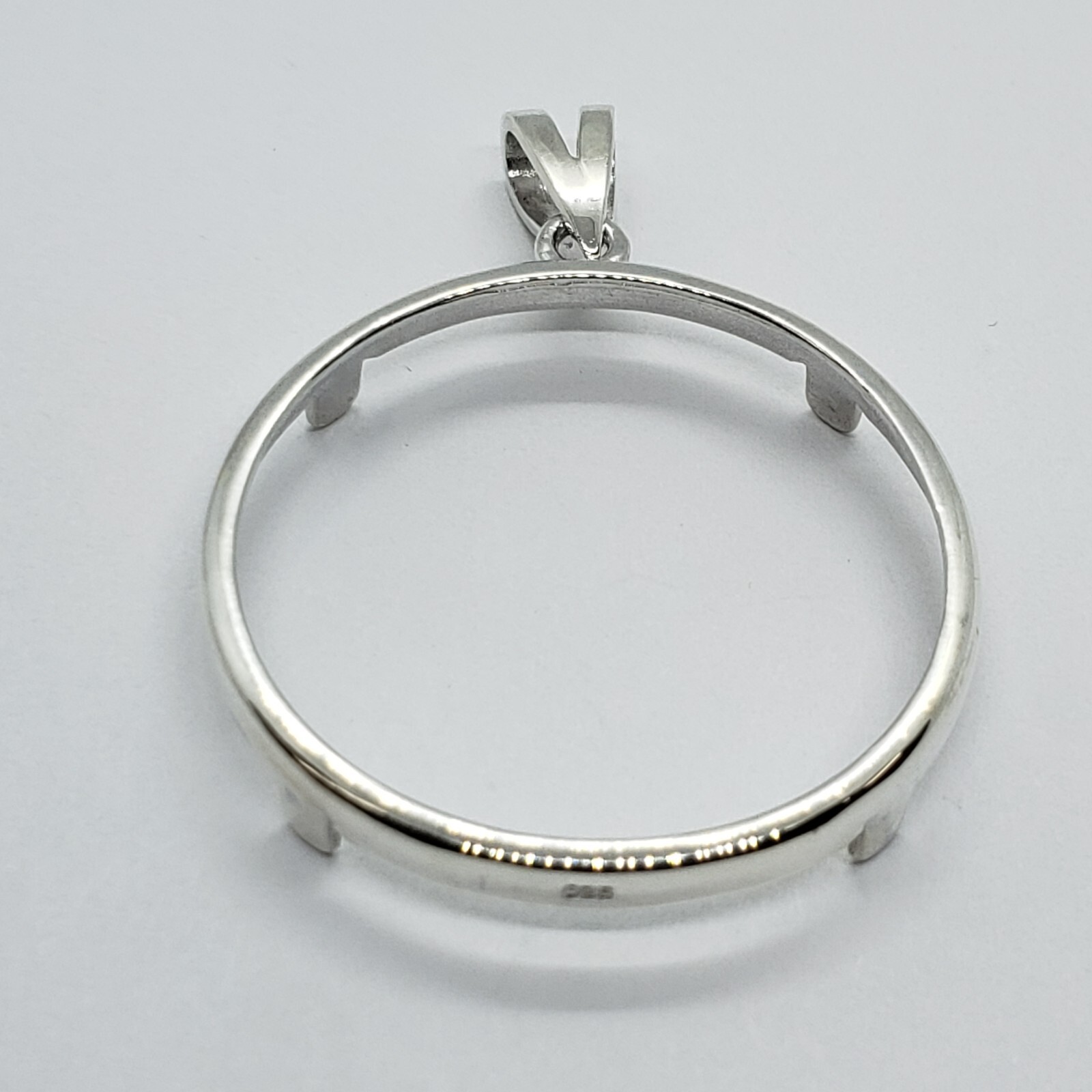 925 Sterling Silver Half Dollar Bezel 30 mm Coins Prong Back Round Edge 50 Cent