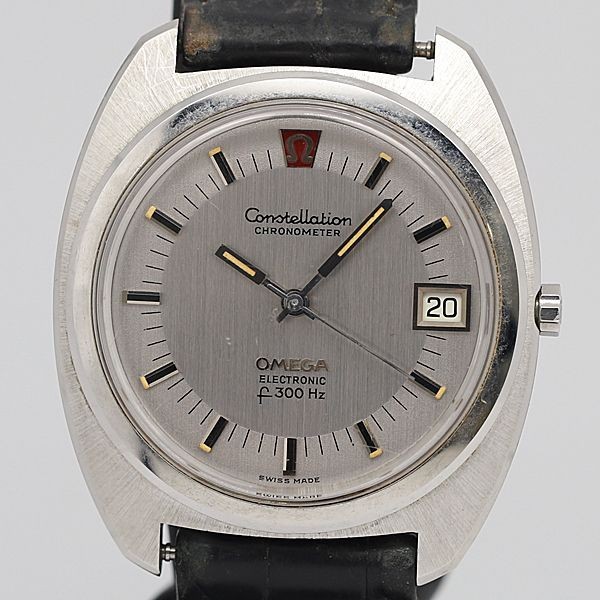 Deadstock Level Omega Electronic Constellation Date Silver Dial Men’s Wristwatch