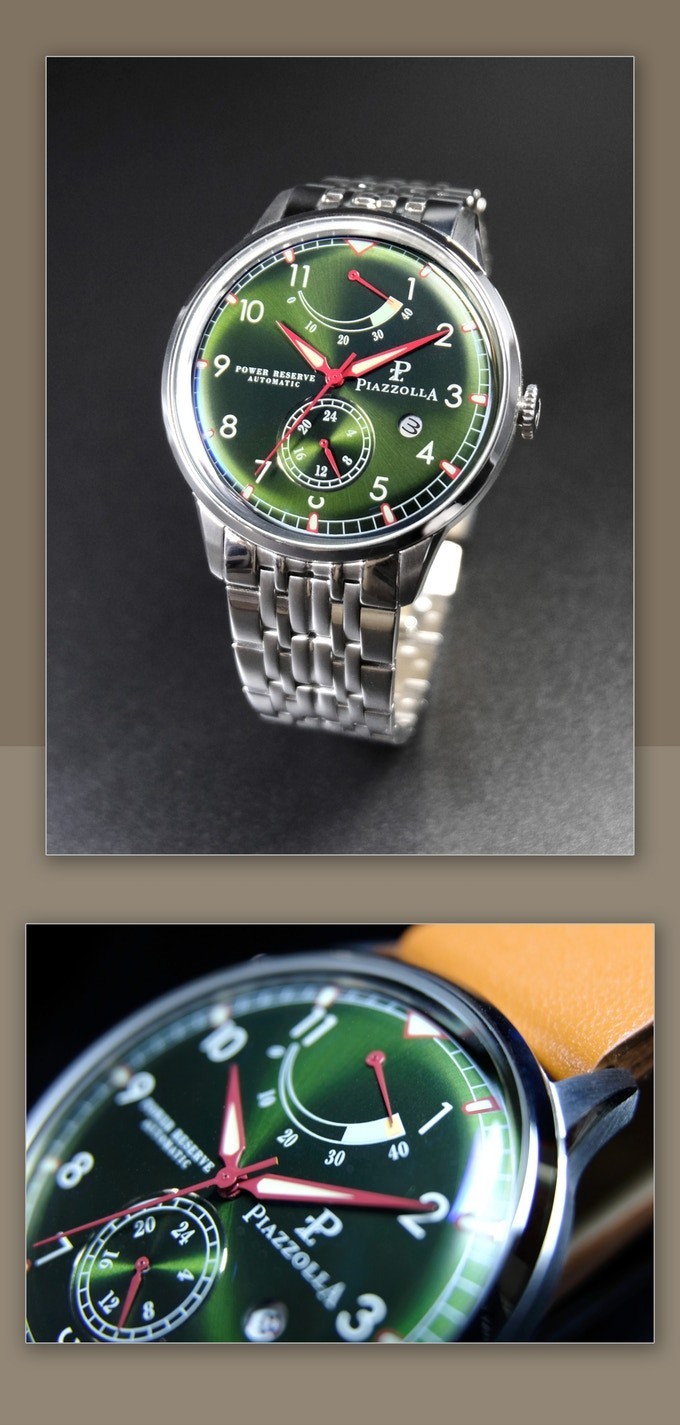 1 of 1 Piazzolla Auomatic watch with Power Reserve- See Description