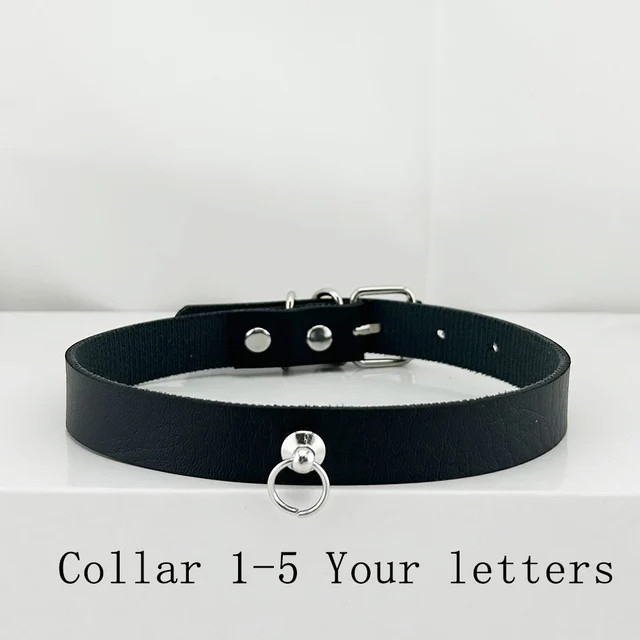 Collar BDSM Gift Pu Leather Custom Choker Necklace Punk DIY Chocker Party M7