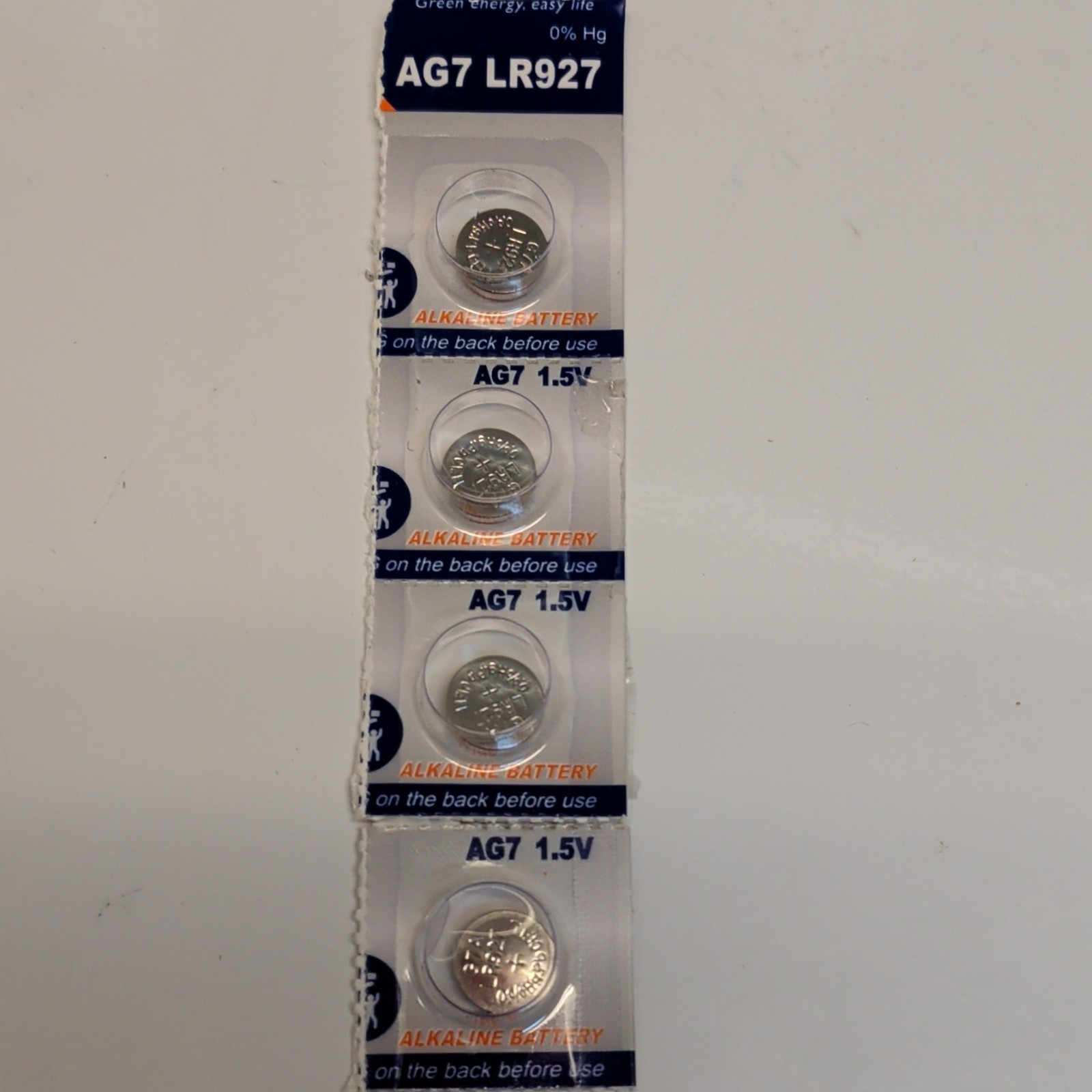4x LR927 AG7 1.5V Alkaline Coin Cell/Button Battery (MPN AG7 LR927)