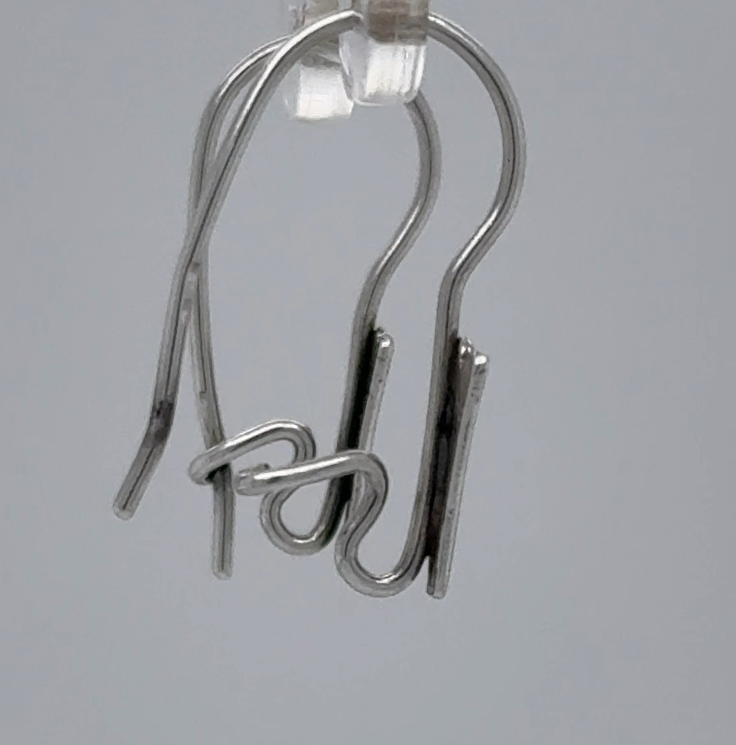 Pair of 925 STERLING SILVER Kidney Wire Hoops Earrings DIY Findings #24