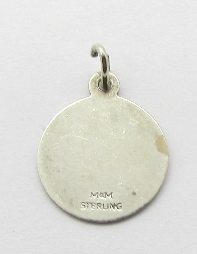 925 STERLING SILVER ZODIAC LIBRA DISC PENDANT OR CHARM 18X12MM ~ 0.7G
