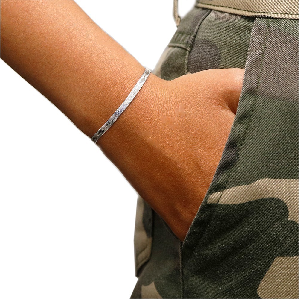 2.5MM Solid 925 Sterling Silver Italian Herringbone Anklet Chain 9″ or 10″ Italy