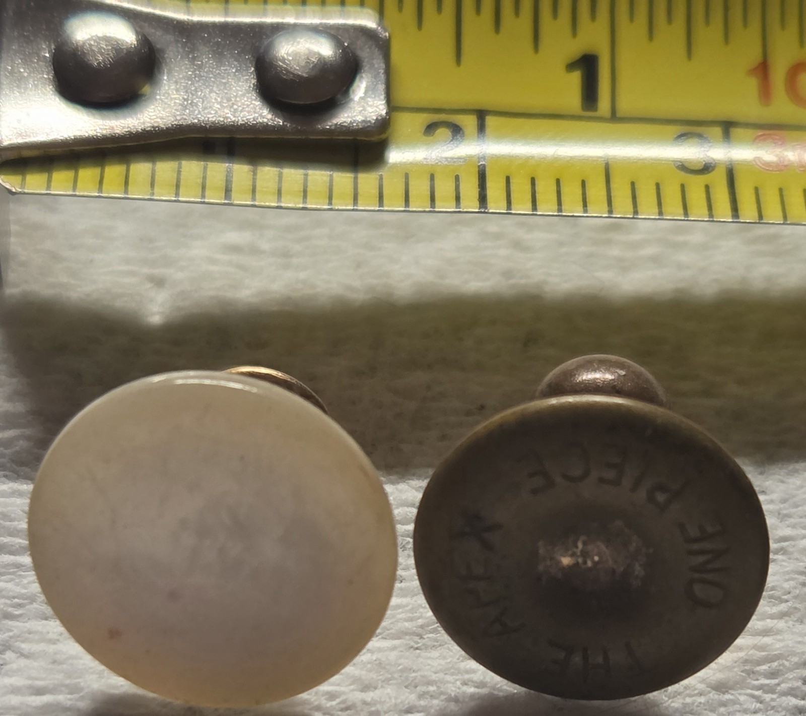 Vintage Collar Stud Metal Cufflinks Lot Silver/Gold Chain Link & Fixed Back…