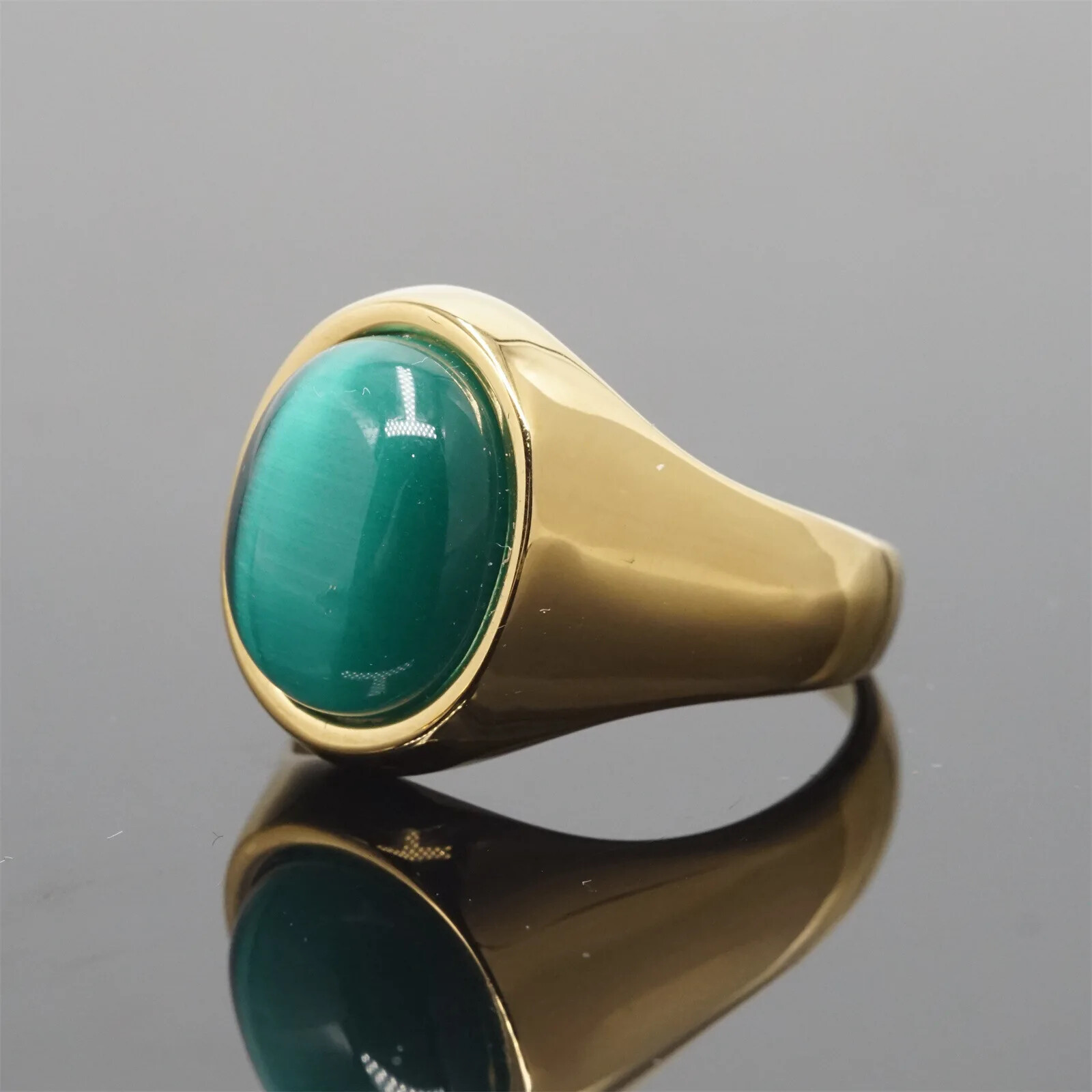 Multi Color Stone Vintage Stainless Steel Fashion Trendy Rings Size 7-12